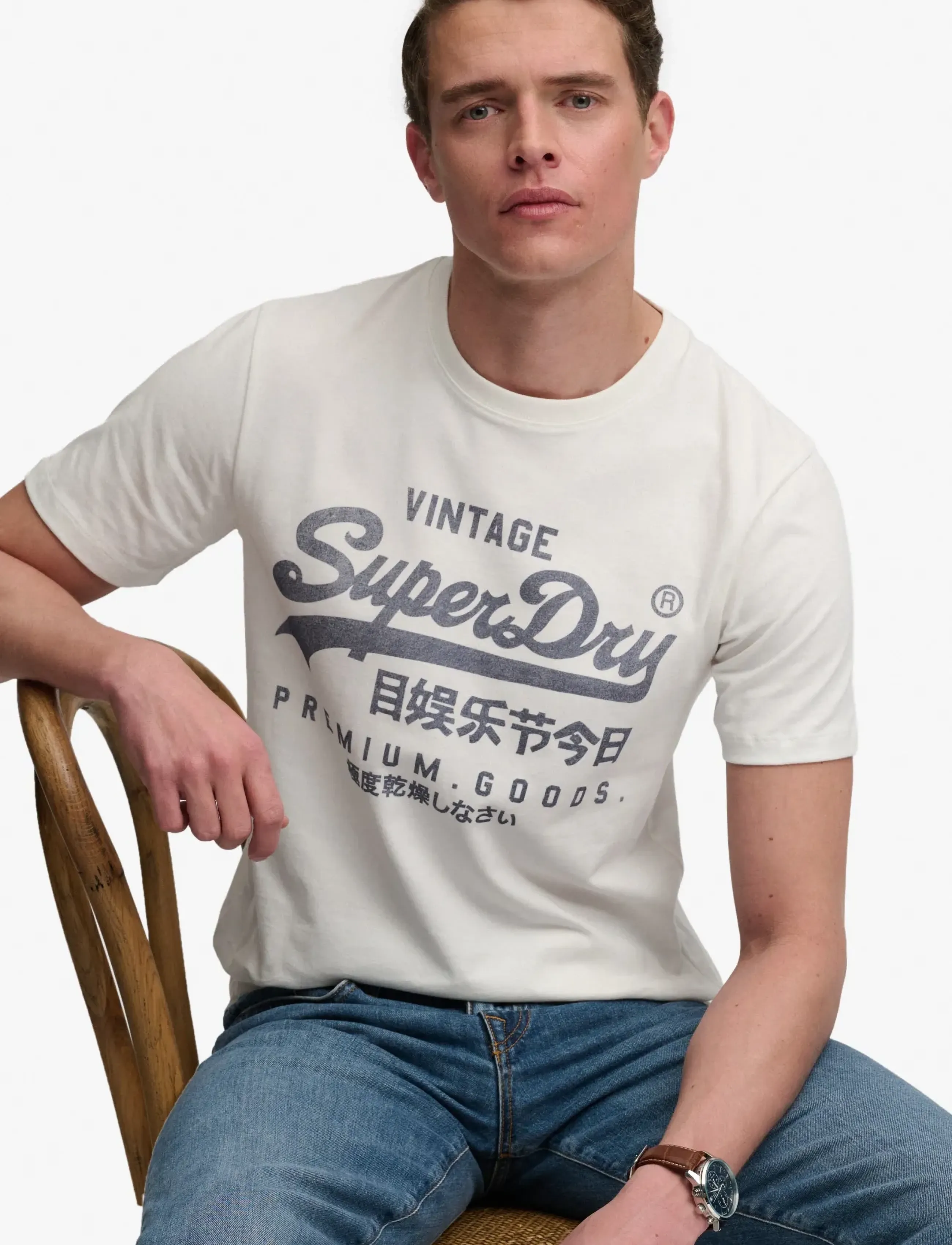 Superdry - VL CLASSIC TEE - kortärmade t-shirts - cream - 4