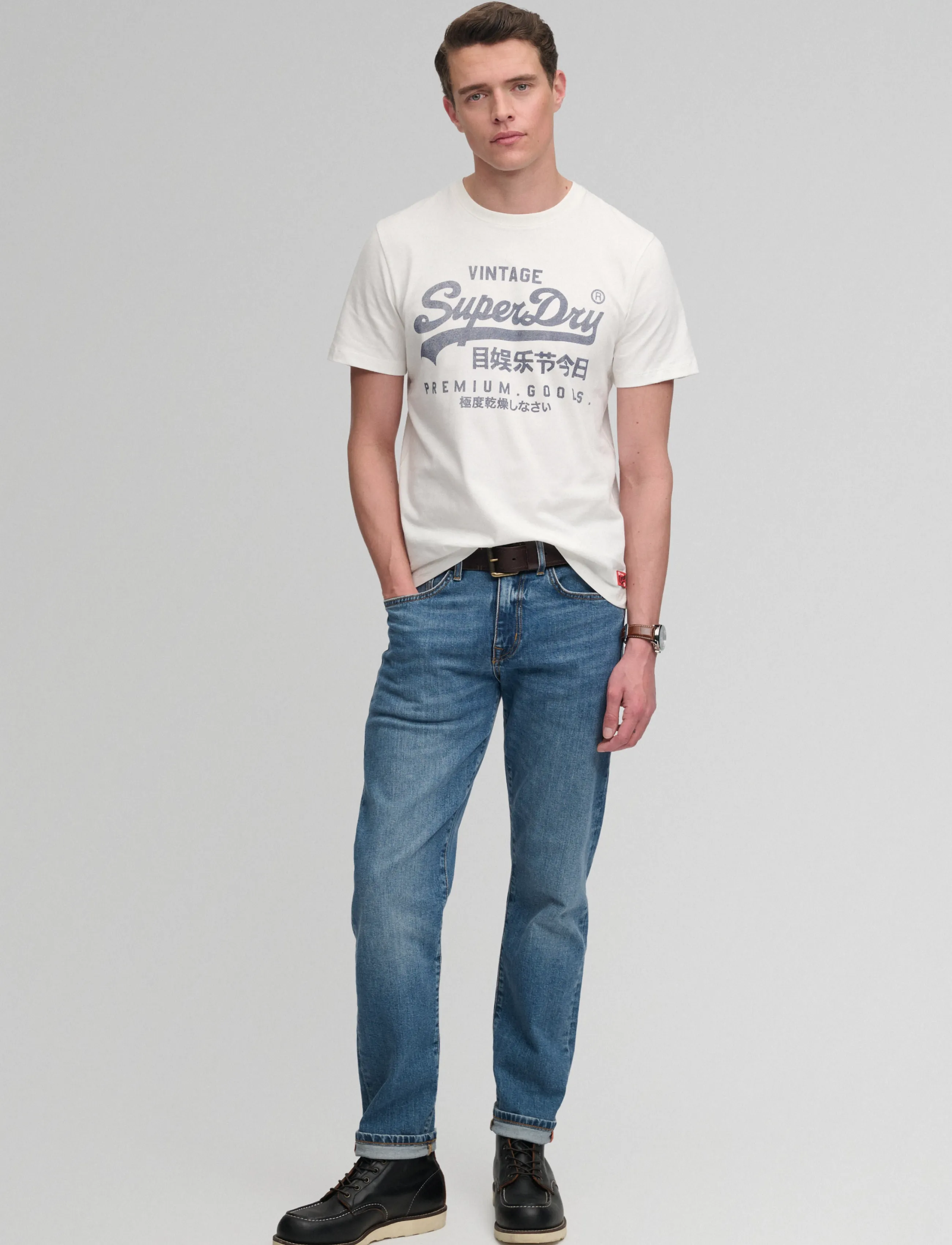Superdry - VL CLASSIC TEE - kortærmede t-shirts - cream - 5