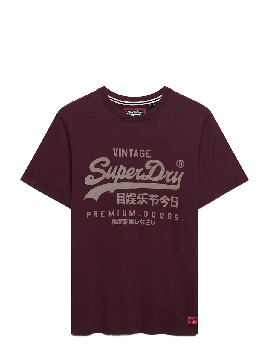 Superdry - VL CLASSIC TEE - kortærmede t-shirts - port red - 1