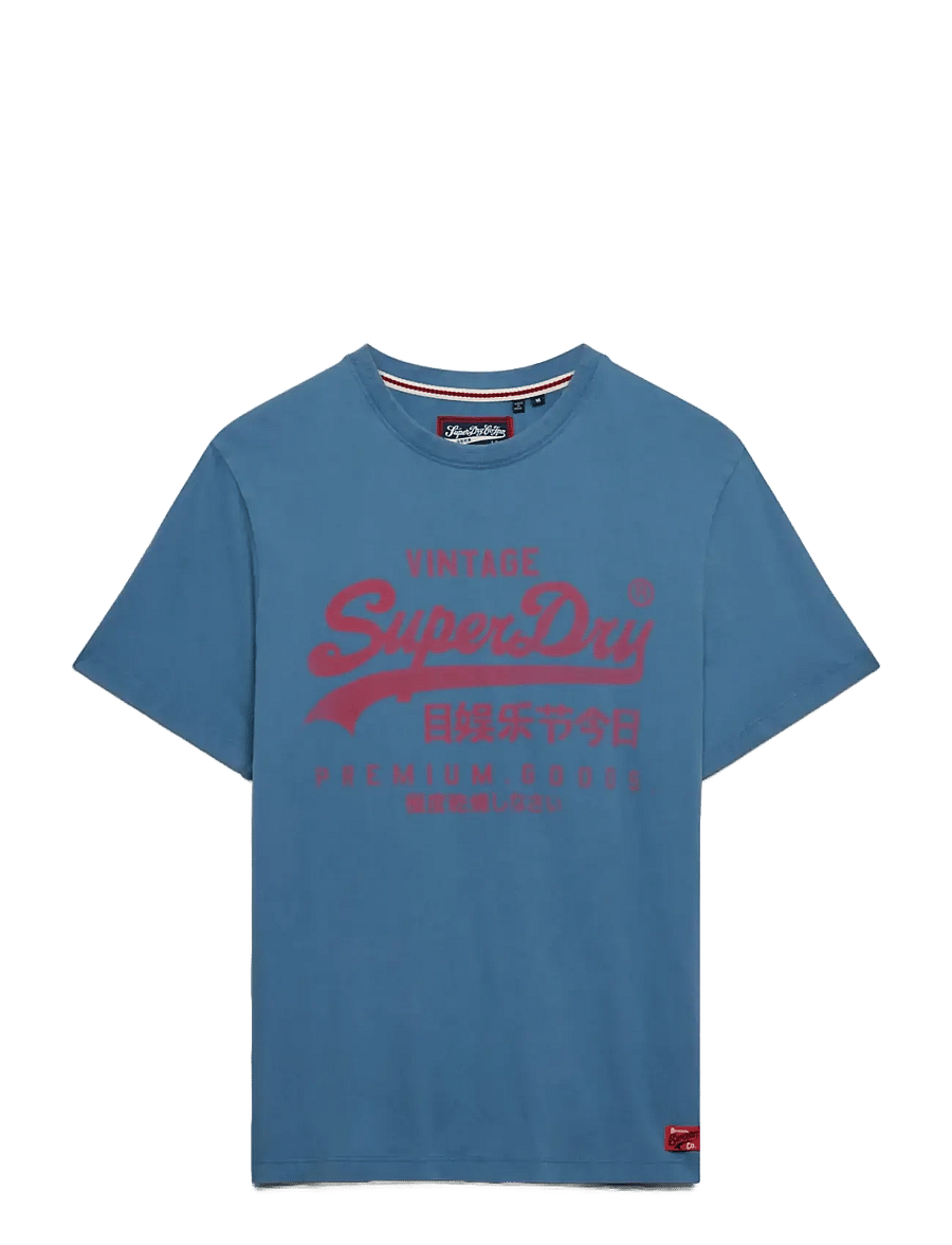 Superdry - VL CLASSIC TEE - kortærmede t-shirts - wedgewood blue - 1