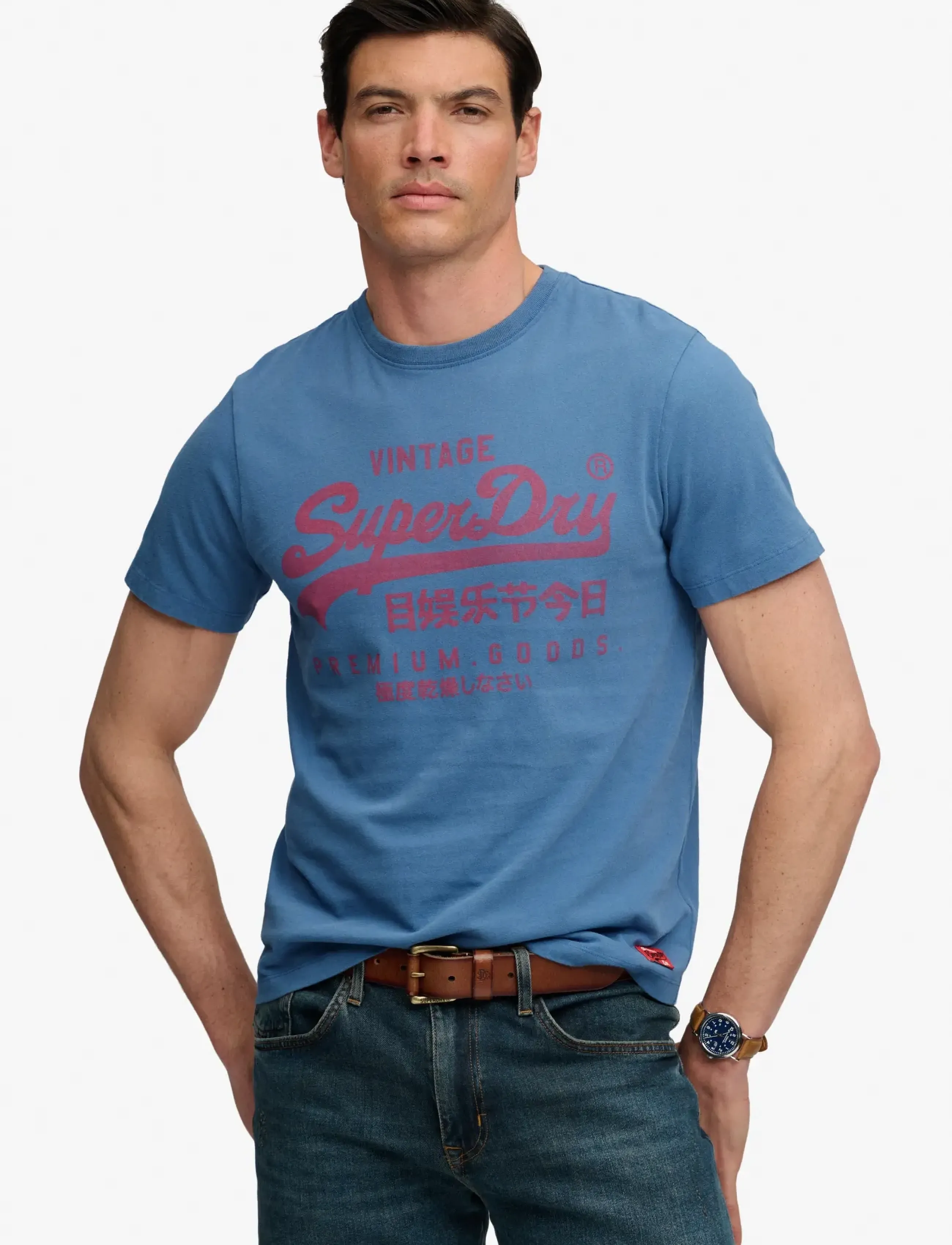 Superdry VL CLASSIC TEE - T-shirts - WEDGEWOOD BLUE / blue