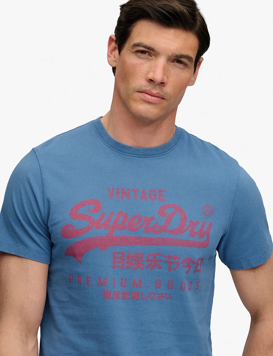 Superdry - VL CLASSIC TEE - kortærmede t-shirts - wedgewood blue - 3