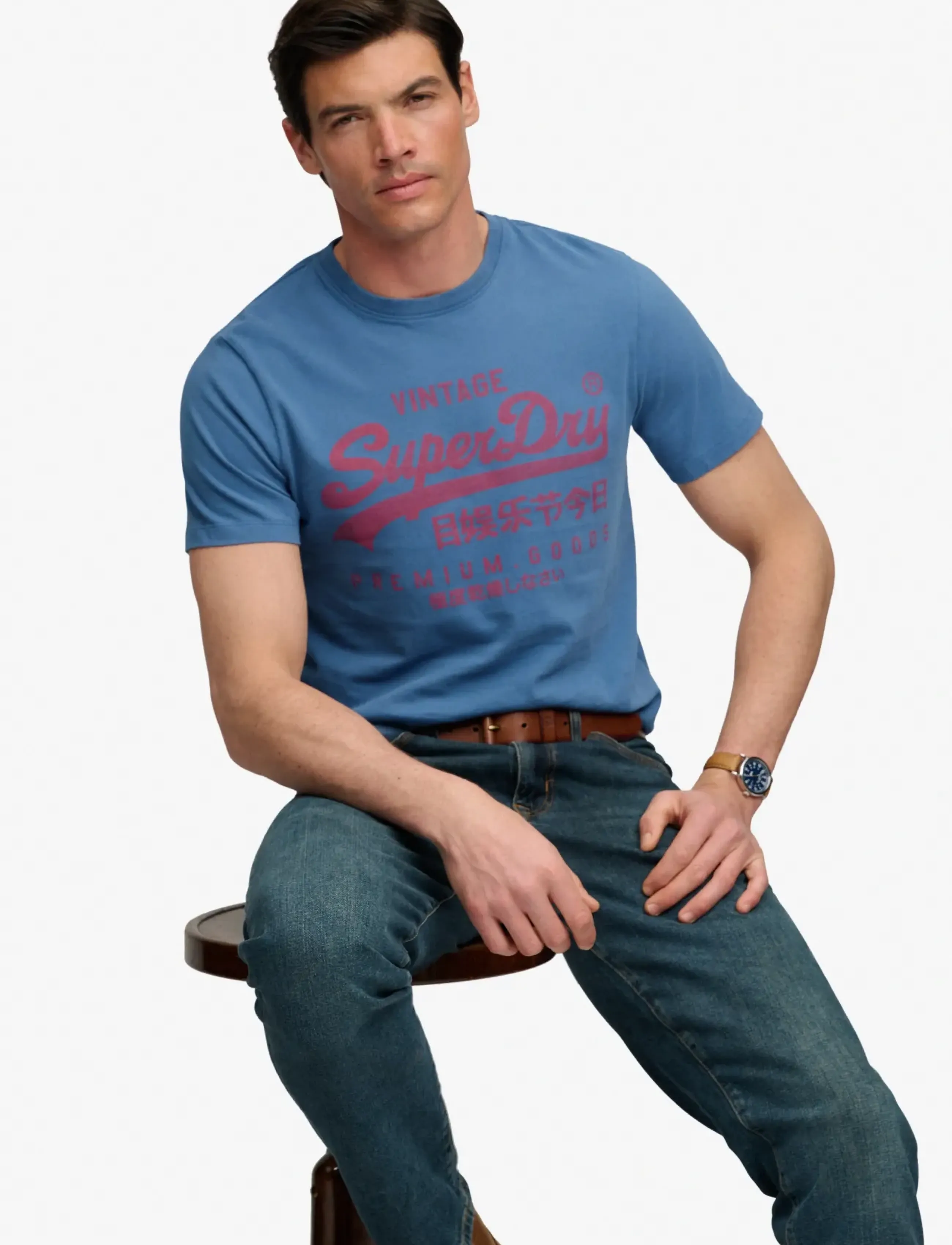 Superdry - VL CLASSIC TEE - kortærmede t-shirts - wedgewood blue - 4