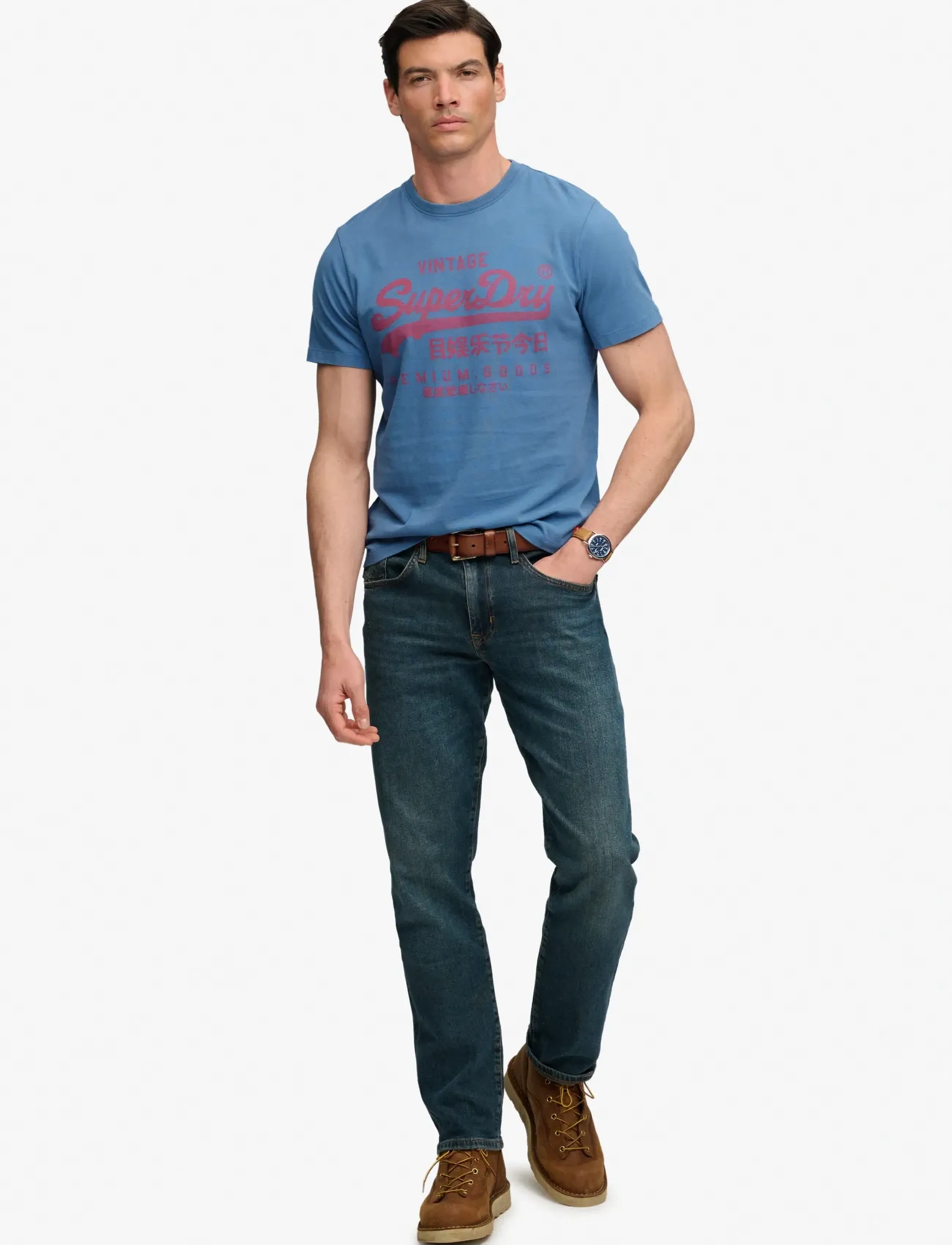 Superdry - VL CLASSIC TEE - kortærmede t-shirts - wedgewood blue - 5