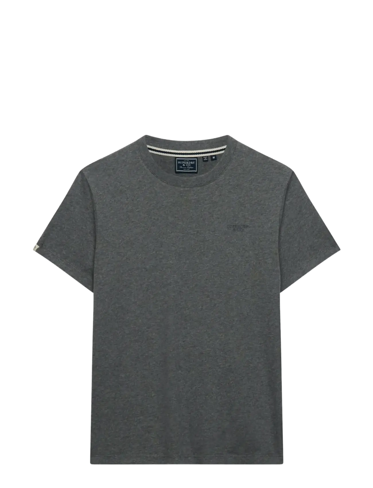 Superdry - ESSENTIAL STACKED LOGO EMB TEE - antique grey marl/stone grey - 2