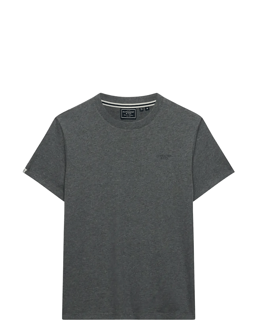 Superdry - ESSENTIAL STACKED LOGO EMB TEE - antique grey marl/stone grey - 2