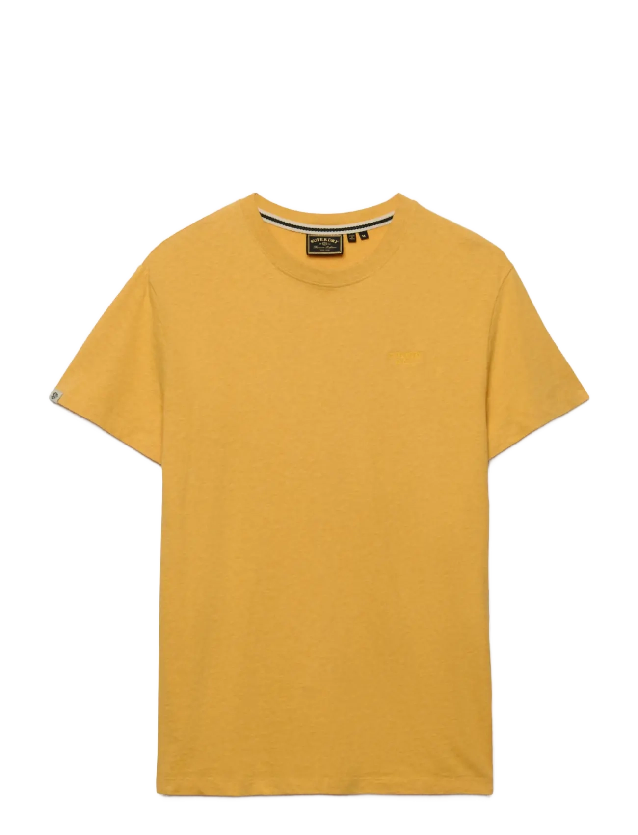 Superdry - ESSENTIAL STACKED LOGO EMB TEE - ochre yellow marl/yolk yellow - 1