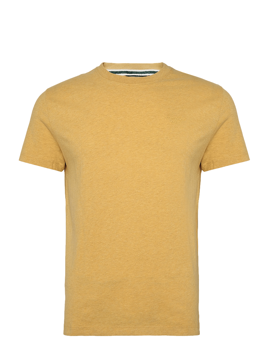Superdry - ESSENTIAL STACKED LOGO EMB TEE - lühikeste varrukatega t-särgid - ochre yellow marl/yolk yellow - 1