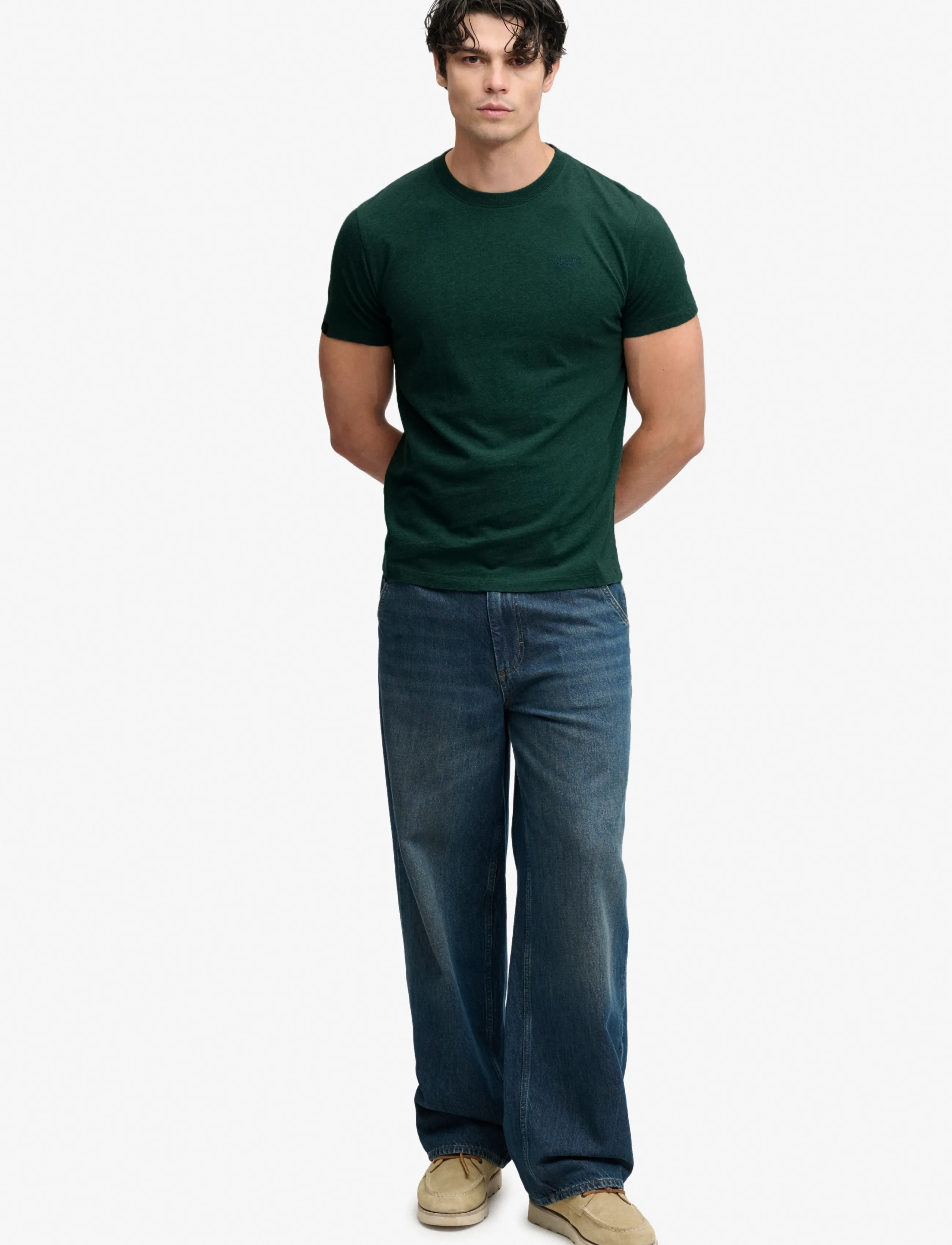 Superdry Essential Stacked Logo Emb Tee t-shirts - bas herr – bild 7