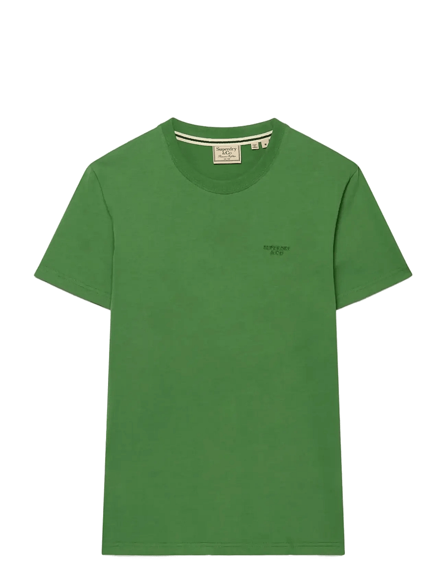 Superdry - ESSENTIAL STACKED LOGO EMB TEE - artichoke green/fern green - 1