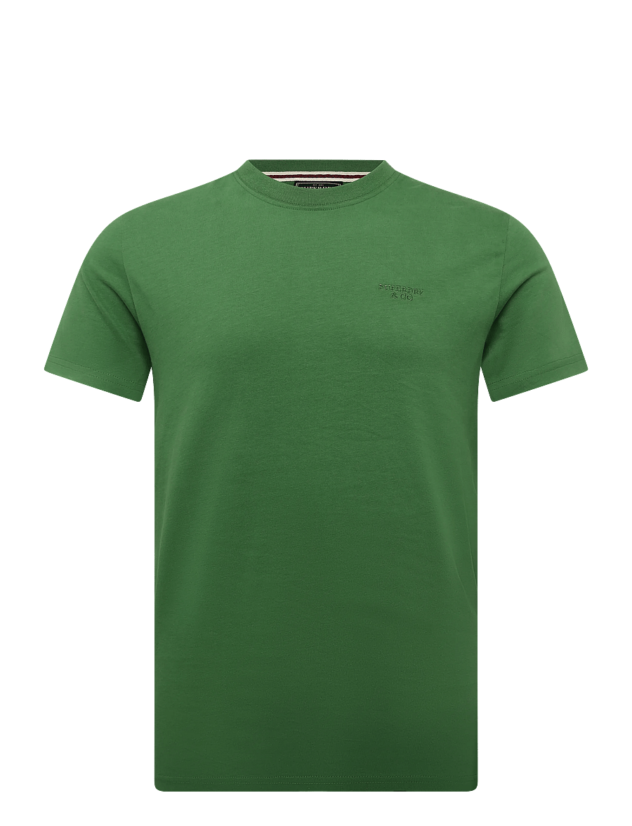 Superdry - ESSENTIAL STACKED LOGO EMB TEE - kurzärmelige t-shirts - artichoke green/fern green - 1