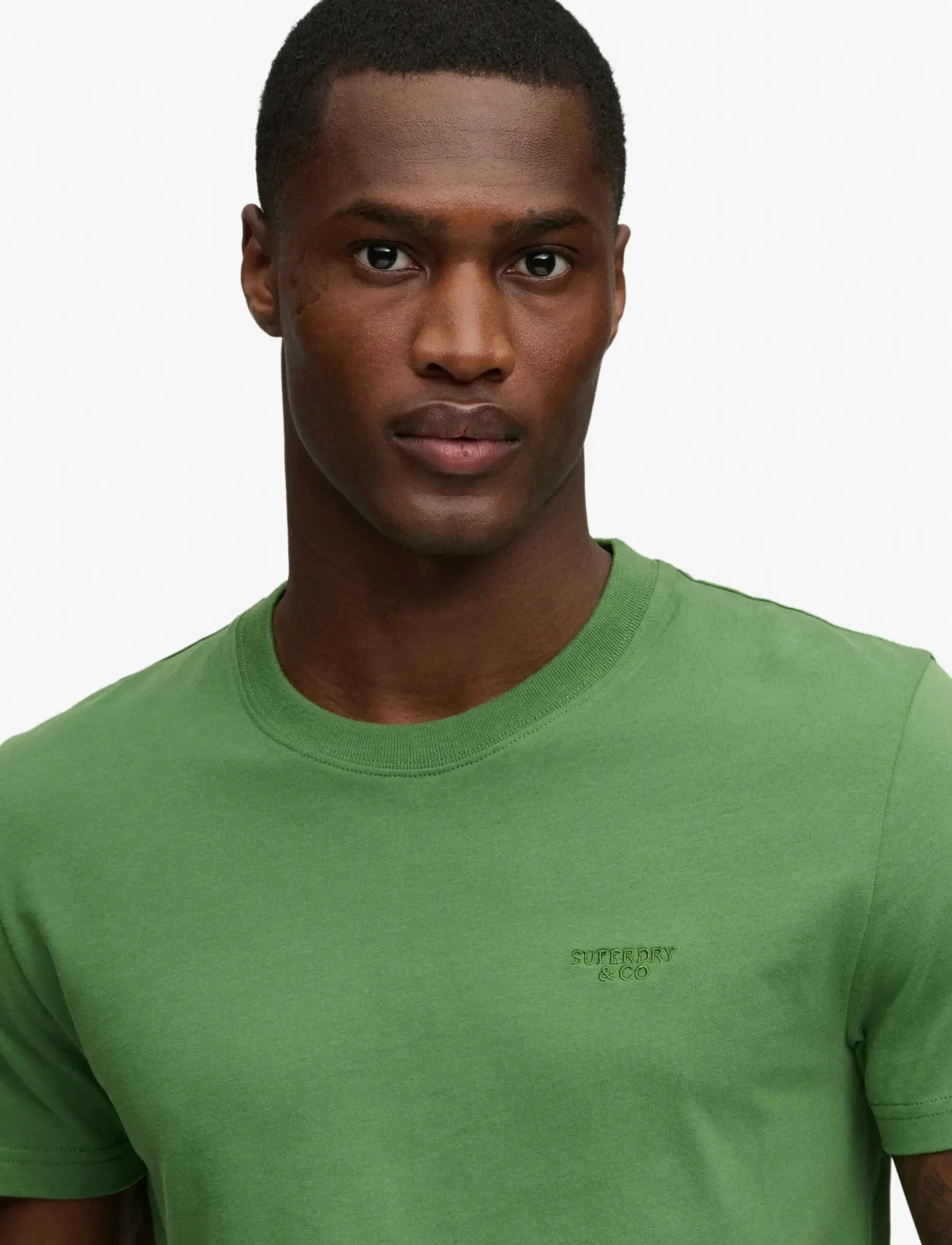 Superdry - ESSENTIAL STACKED LOGO EMB TEE - artichoke green/fern green - 2
