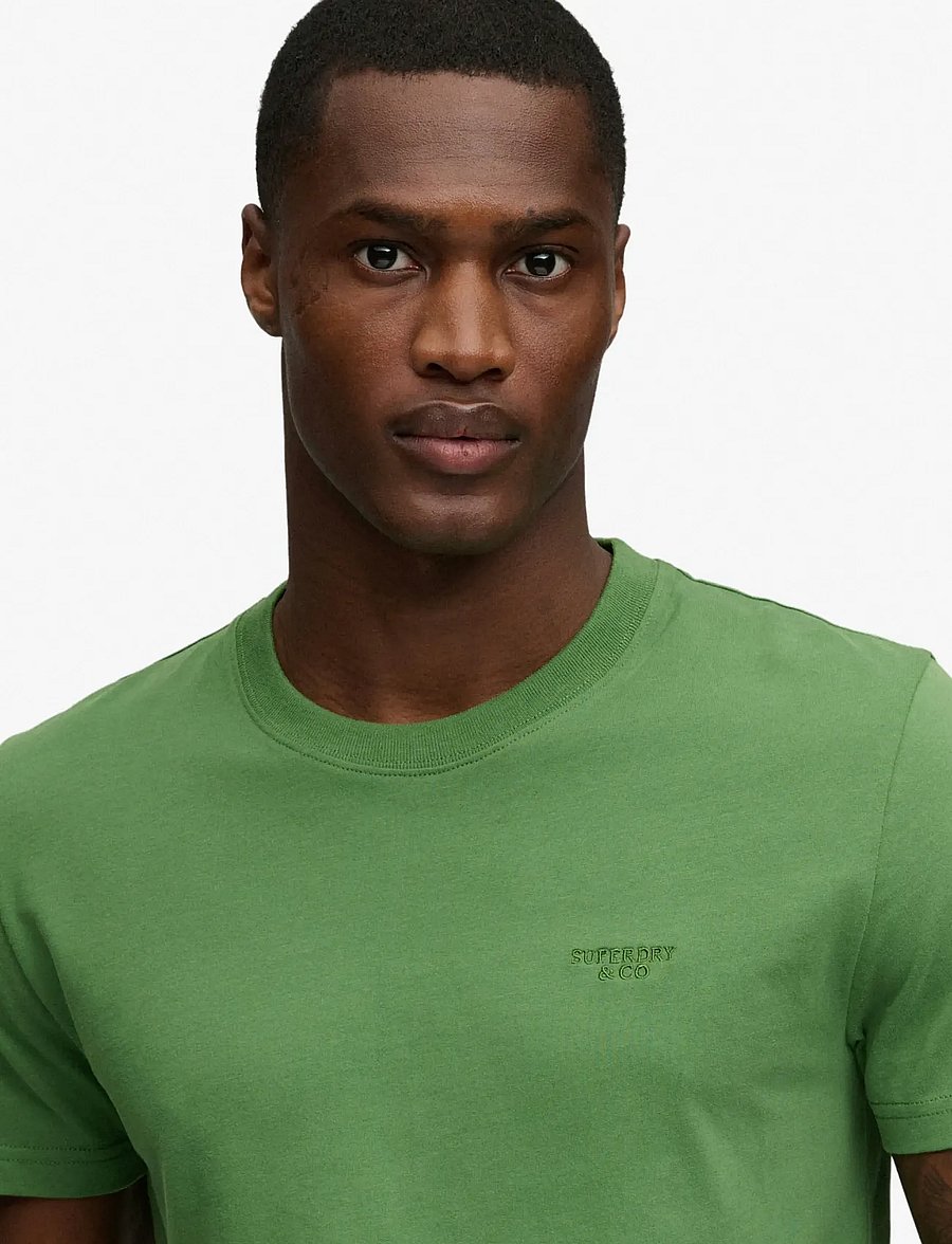 Superdry - ESSENTIAL STACKED LOGO EMB TEE - artichoke green/fern green - 2
