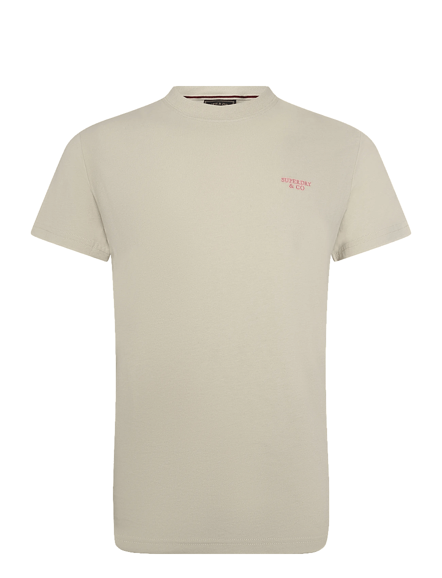Superdry - ESSENTIAL STACKED LOGO EMB TEE - kurzärmelige t-shirts - birch/neon pink - 1