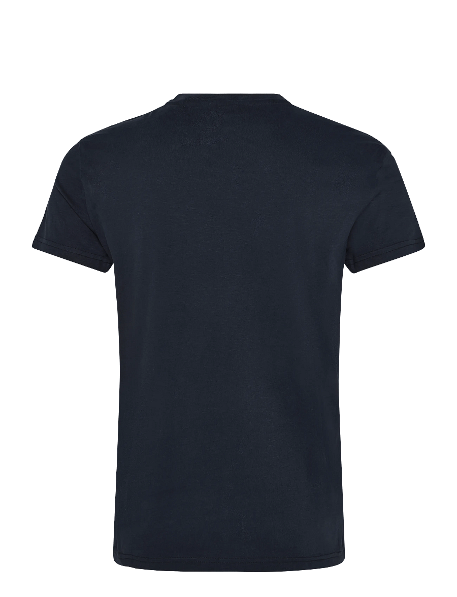 Superdry - ESSENTIAL STACKED LOGO EMB TEE - kurzärmelige t-shirts - eclipse navy/neon lime - 2