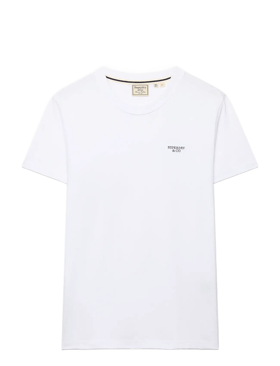 Superdry - ESSENTIAL STACKED LOGO EMB TEE - kortærmede t-shirts - optic/navy - 1
