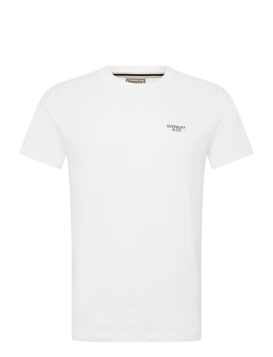 Superdry - ESSENTIAL STACKED LOGO EMB TEE - kurzärmelige t-shirts - optic/navy - 1