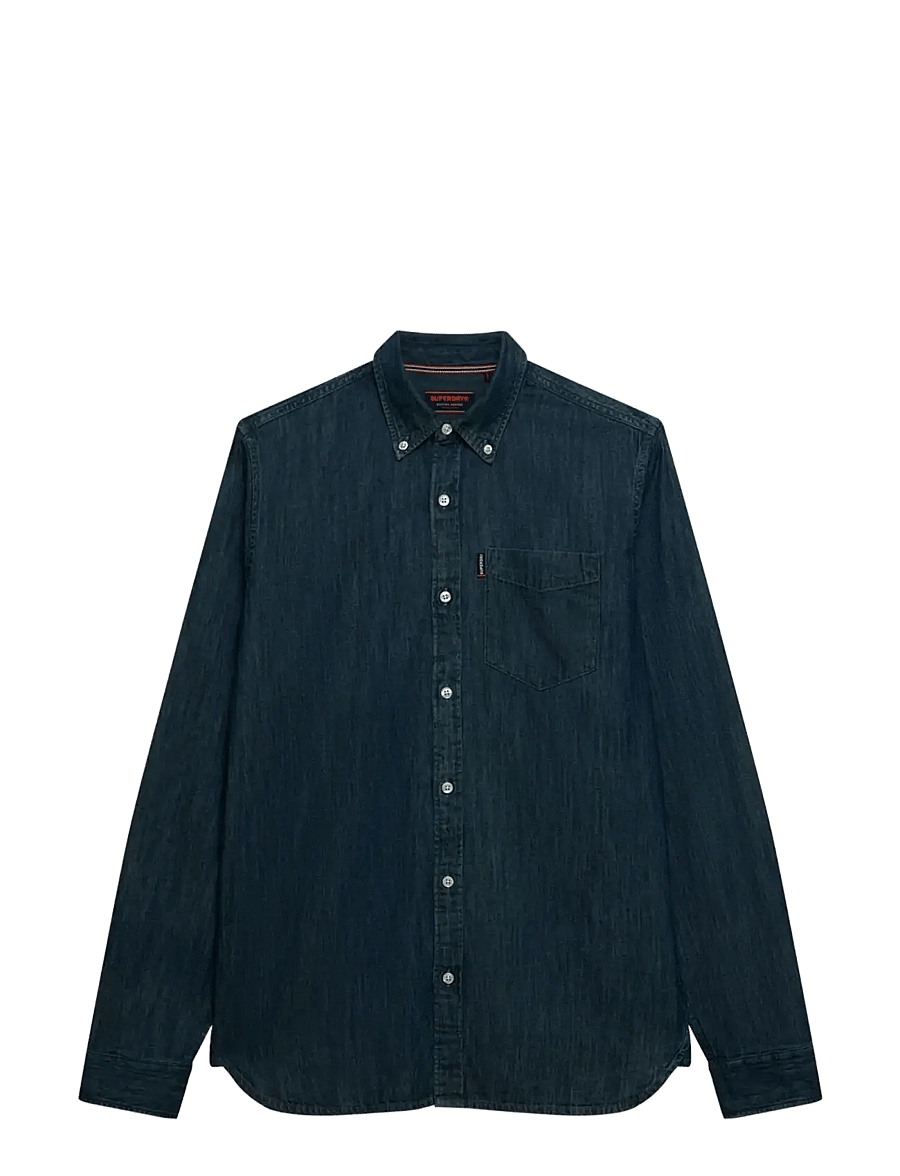 Superdry - ESSENTIAL STACKED LOGO EMB TEE - optic/navy - 2