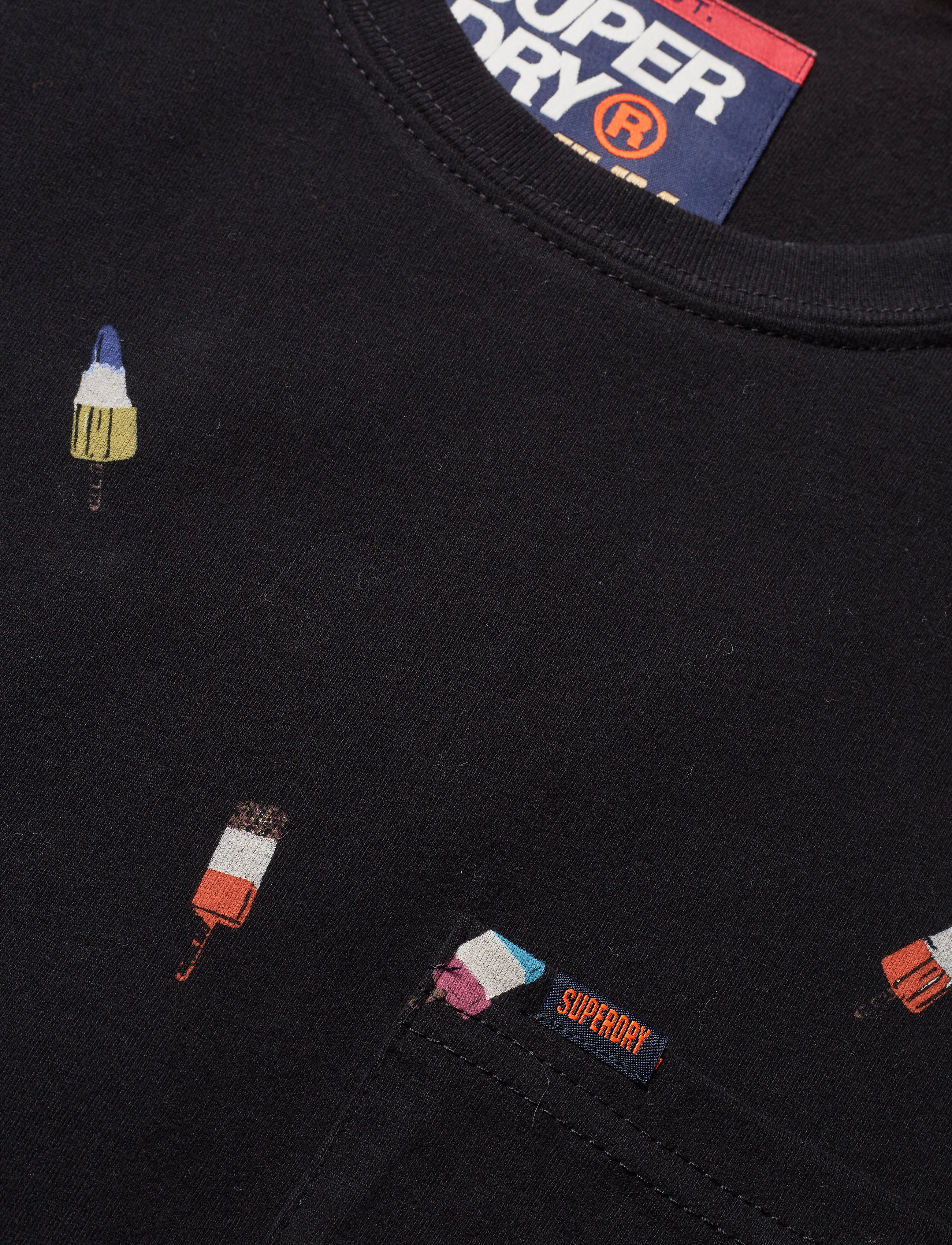Superdry - AOP LITE NEW HOUSE RULES TEE - black - 2