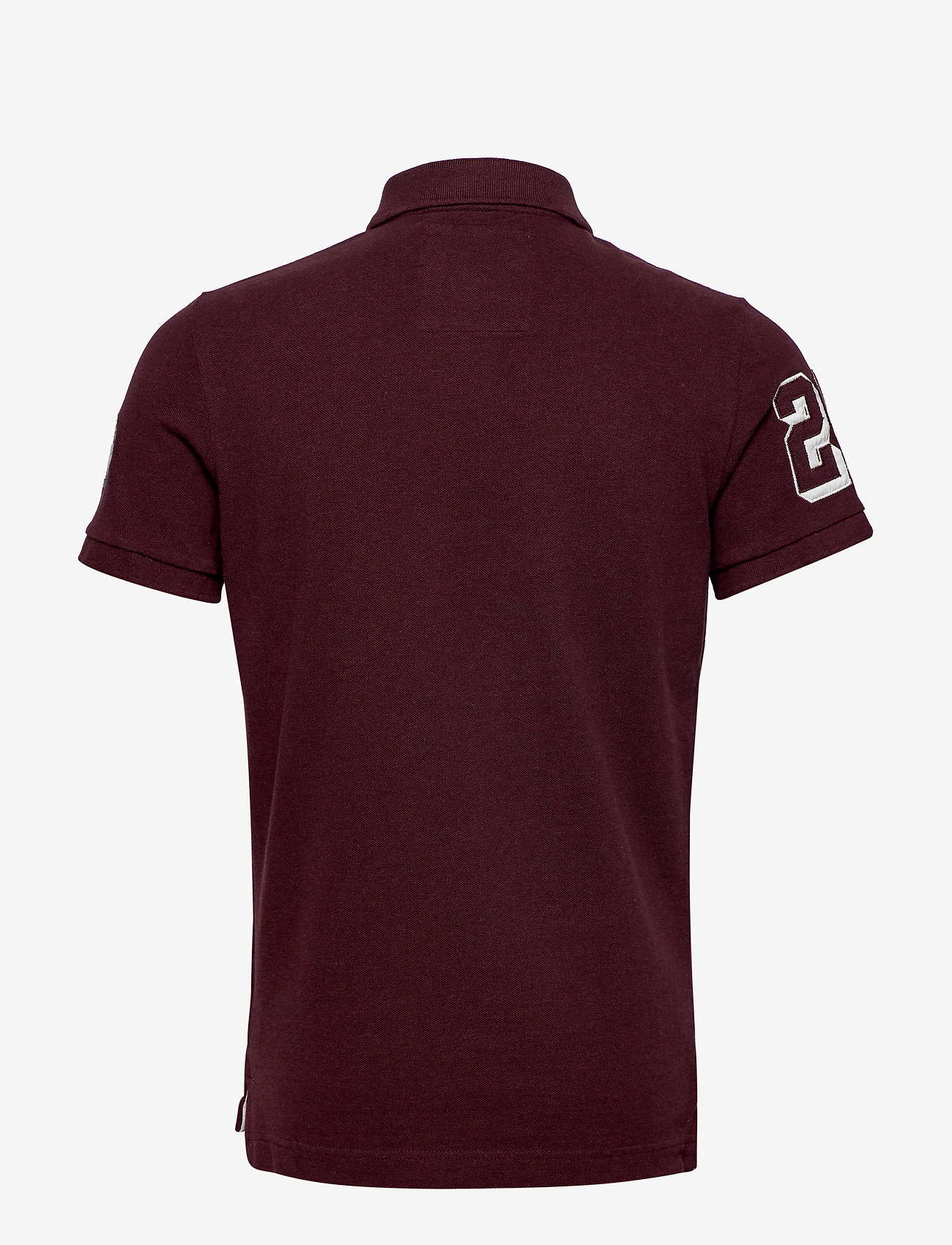 Superdry - SUPERSTATE SHADOW POLO - buck burgundy marl - 1