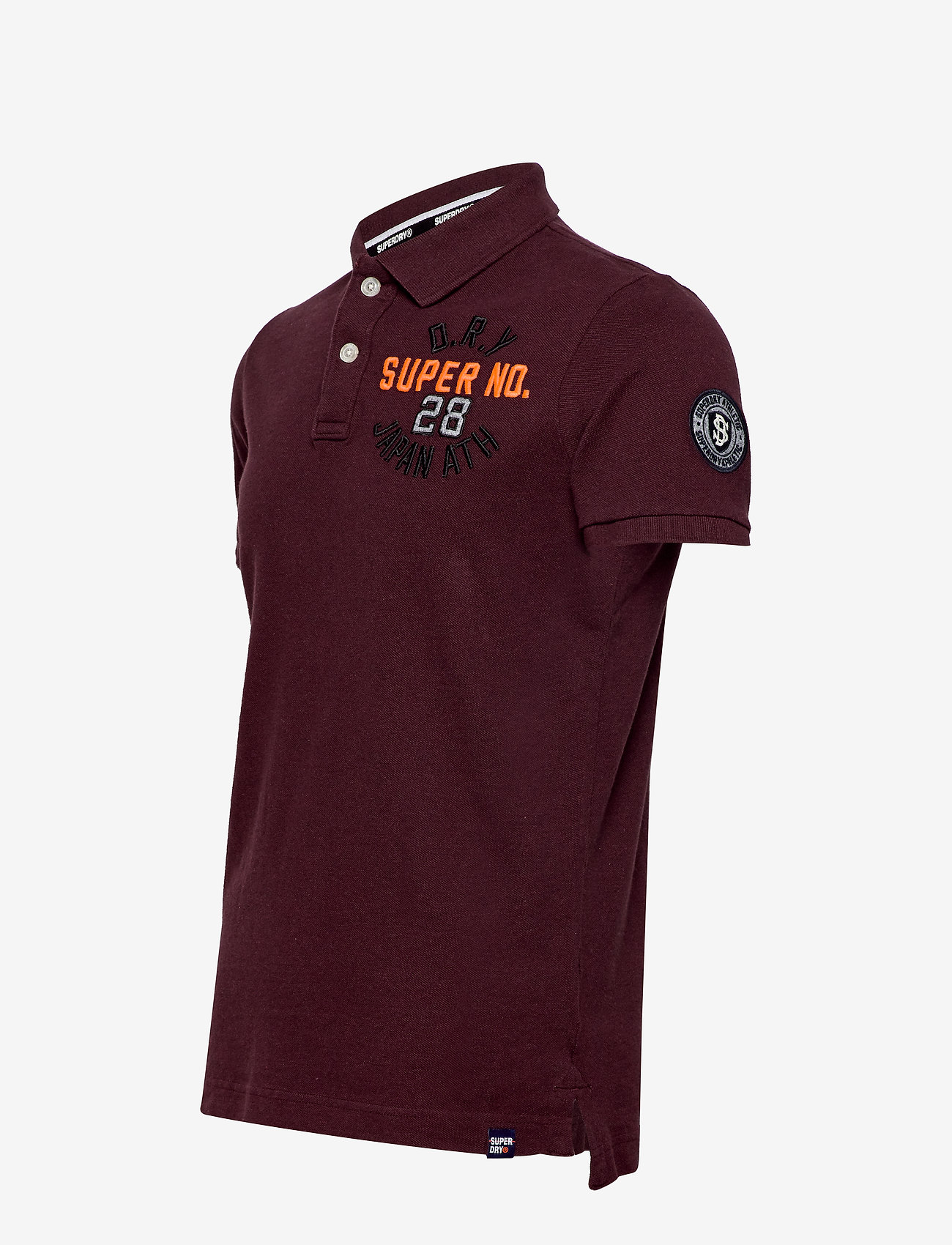Superdry - SUPERSTATE SHADOW POLO - buck burgundy marl - 2