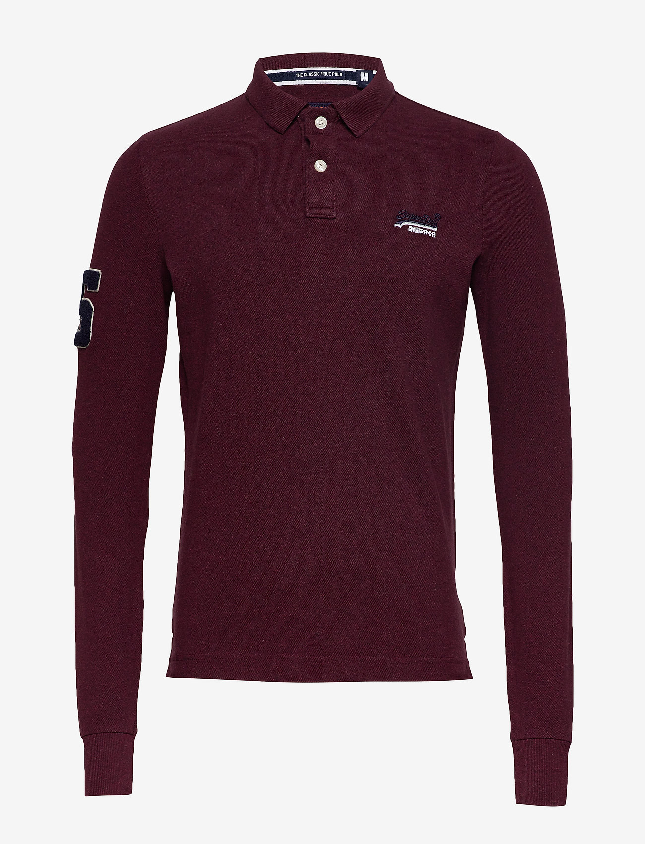 Superdry - CLASSIC L/S PIQUE POLO - boston burgundy marl - 0