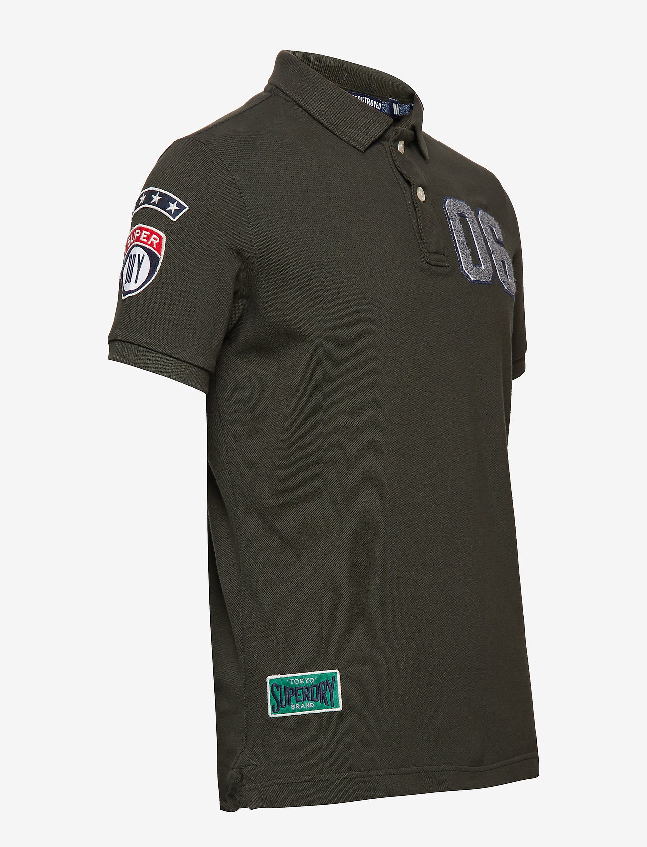 Superdry - VINTAGE DESTROY PATCH S/S POLO - surplus goods olive - 2