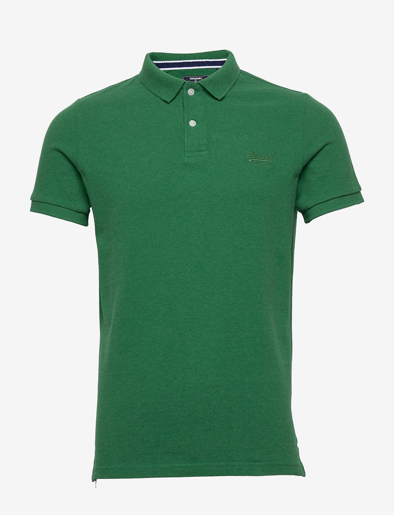 Superdry - CLASSIC PIQUE POLO - kortærmede poloer - field green marl - 1