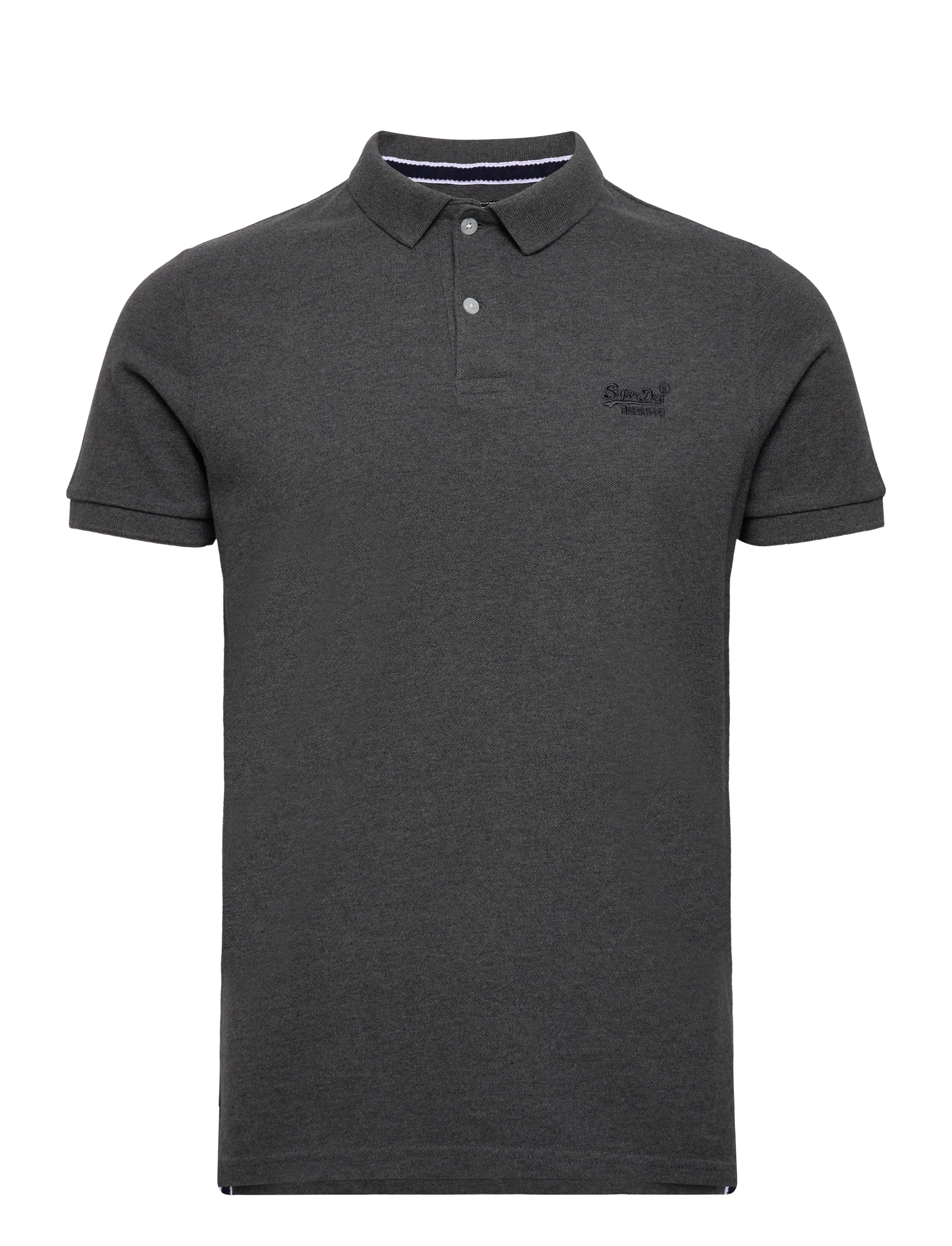 Superdry - CLASSIC PIQUE POLO - rich charcoal marl - 0