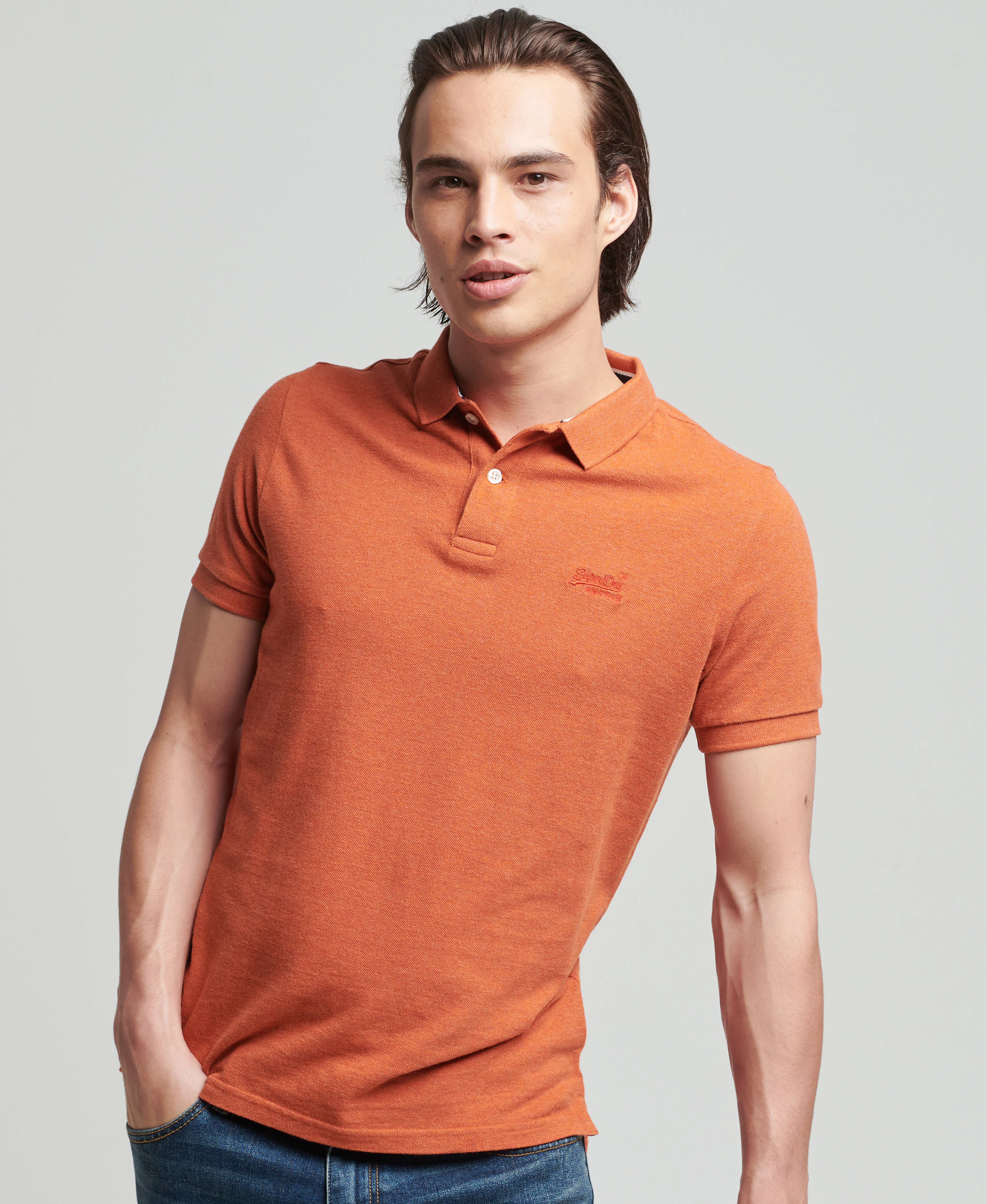 Superdry - CLASSIC PIQUE POLO - rust orange marl - 2