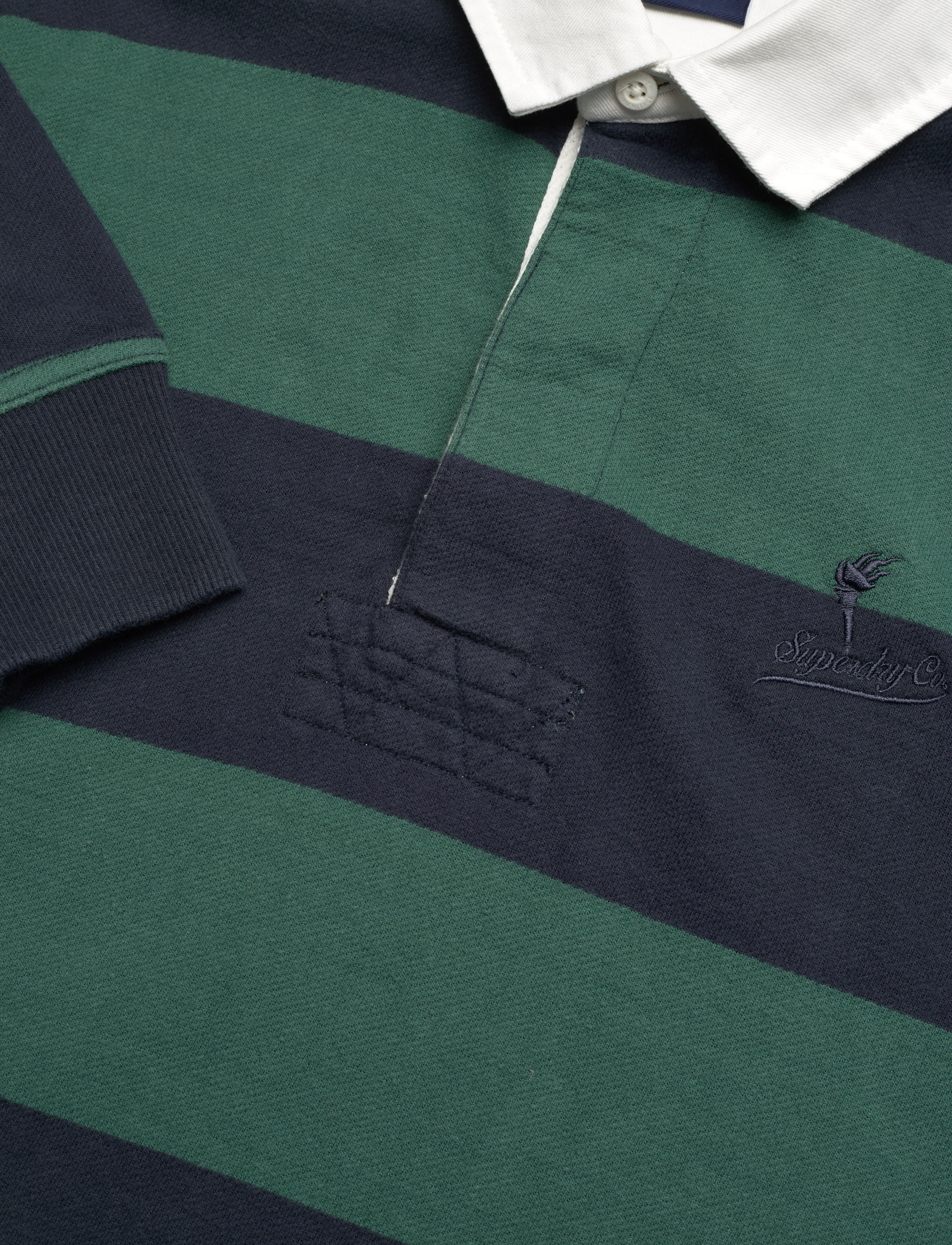 Superdry - VINTAGE LAUNDERED L/S RUGBY - eclipse navy stripe - 2