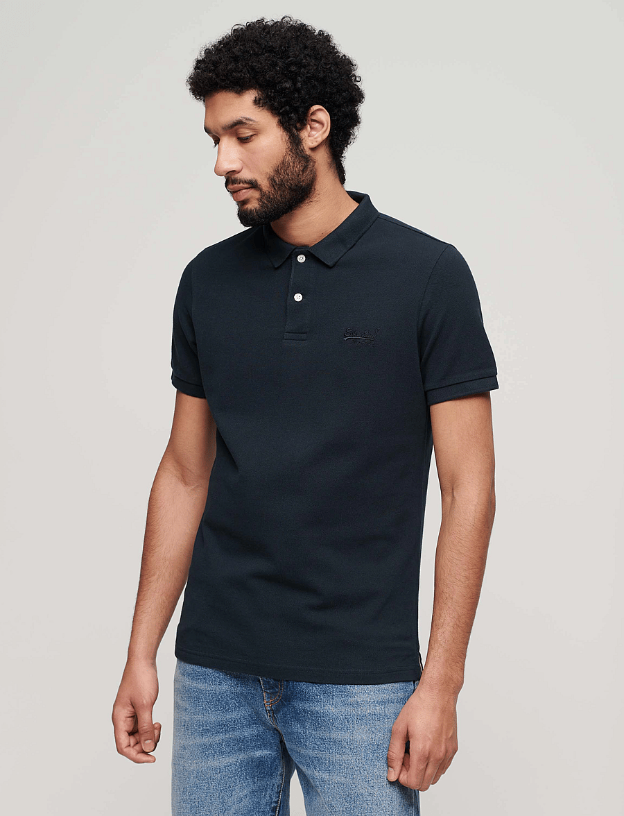 Superdry - CLASSIC PIQUE POLO - eclipse navy - 0