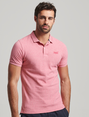 Superdry - CLASSIC PIQUE POLO - short-sleeved polos - mid pink grit - 2