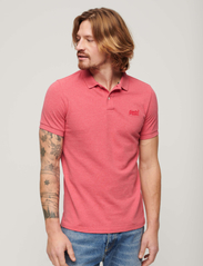 Superdry - CLASSIC PIQUE POLO - short-sleeved polos - punch pink marl - 3