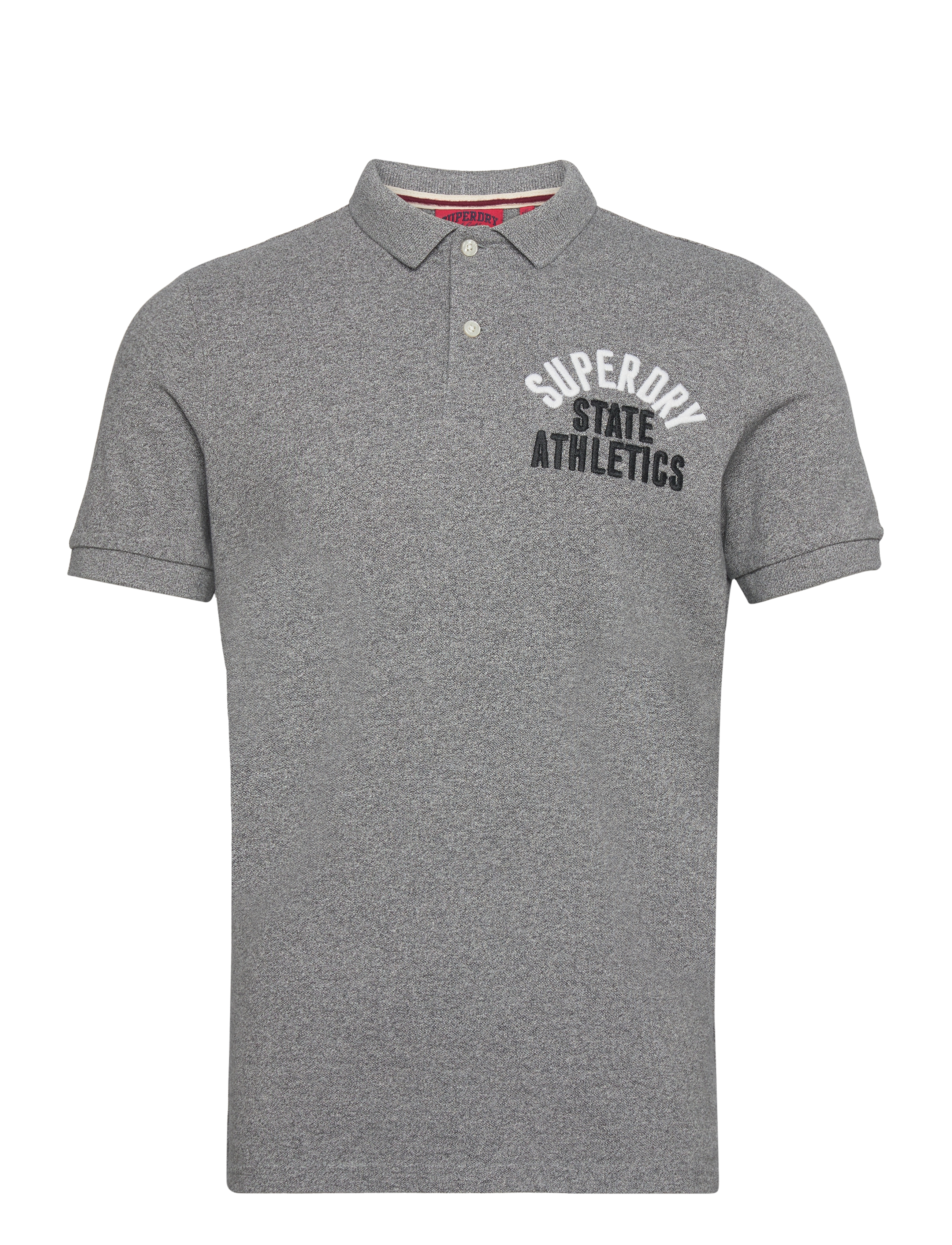 APPLIQUE CLASSIC FIT POLO - DARK GREY FLECK MARL