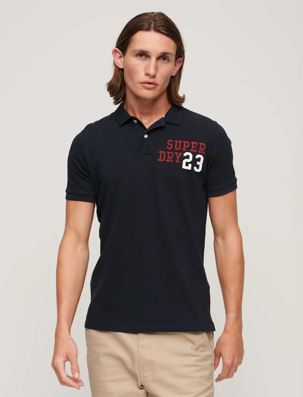 Superdry Applique Classic Fit Polo polo shirts shop at Booztlet