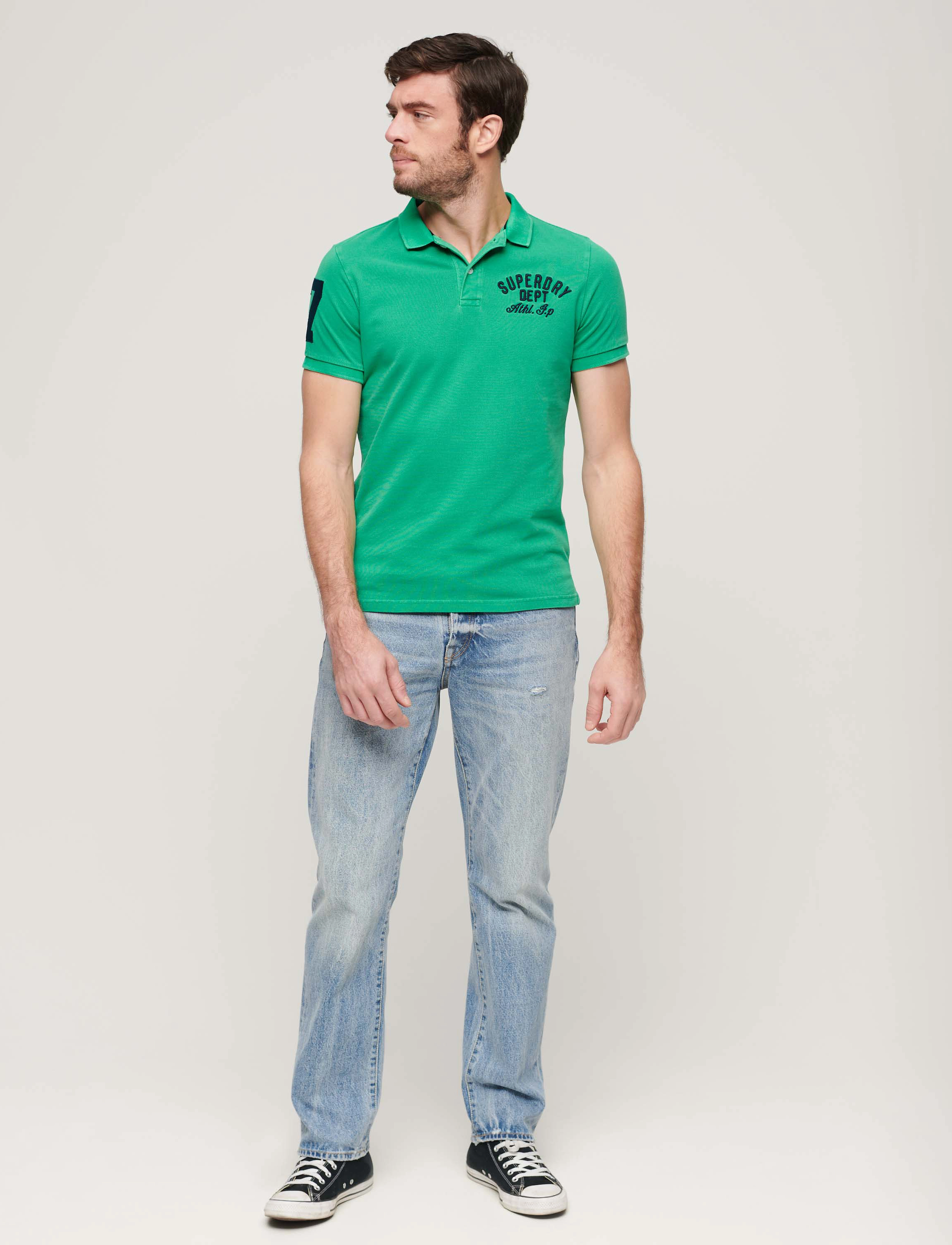 Superdry - APPLIQUE CLASSIC FIT POLO - retro green - 4