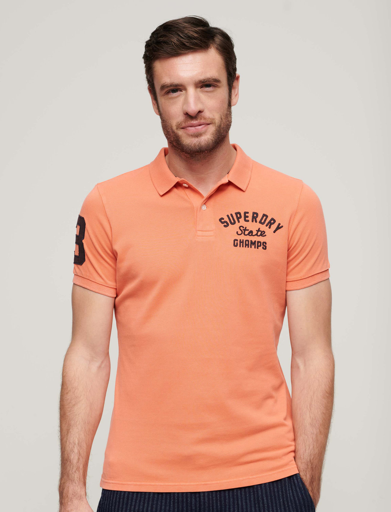 Superdry - APPLIQUE CLASSIC FIT POLO - short-sleeved polos - sunburst coral - 1