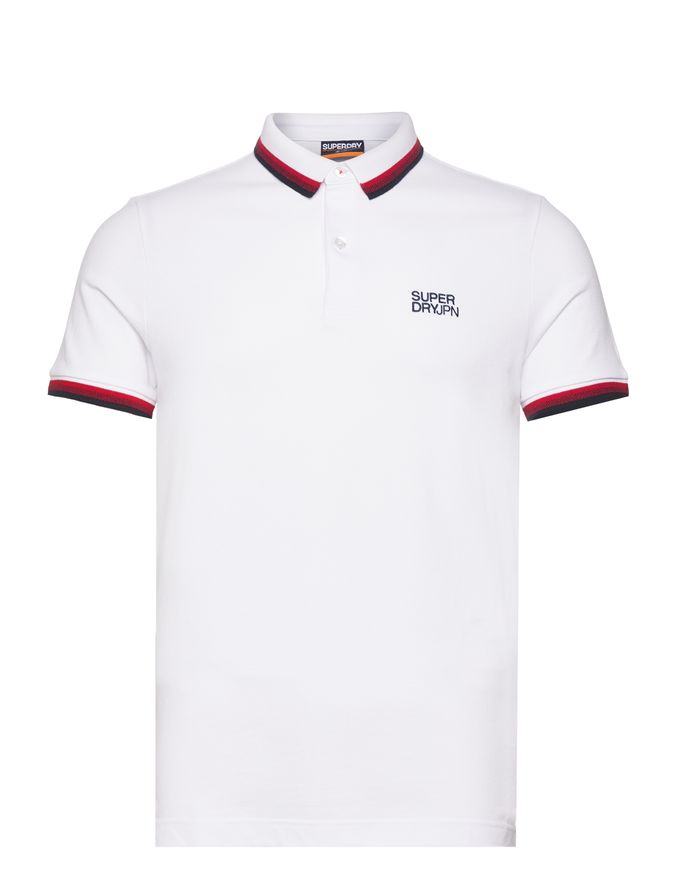 Superdry SPORTSWEAR RELAXED TIPPED POLO - Riided - BRILLIANT WHITE / white