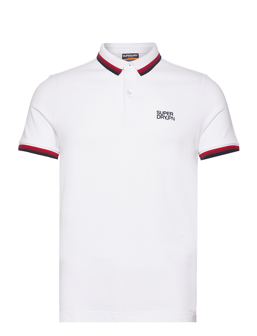 Superdry - SPORTSWEAR RELAXED TIPPED POLO - short-sleeved polos - brilliant white - 1