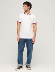 Superdry - SPORTSWEAR RELAXED TIPPED POLO - short-sleeved polos - brilliant white - 3