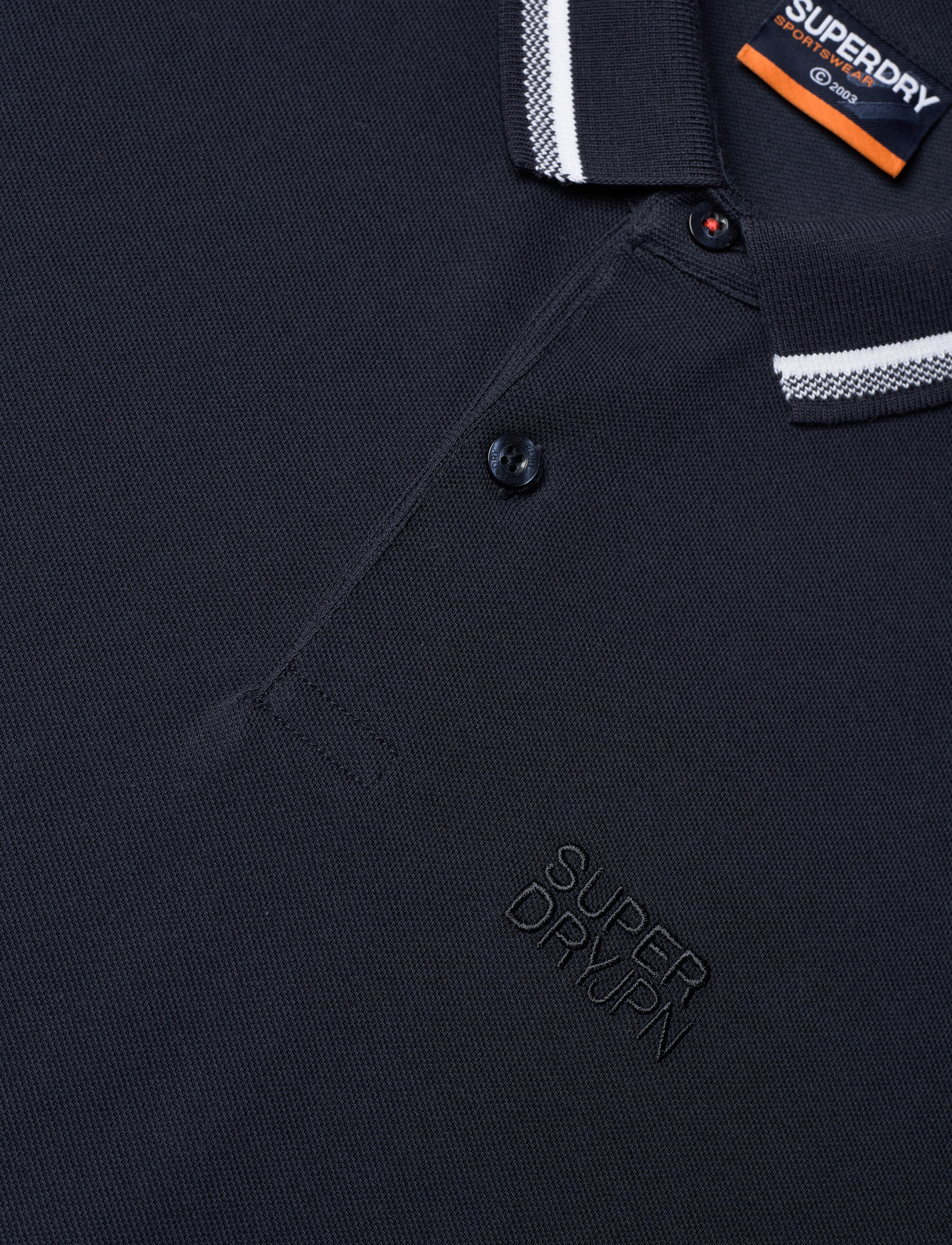 Superdry - SPORTSWEAR RELAXED TIPPED POLO - kortærmede poloer - eclipse navy - 4