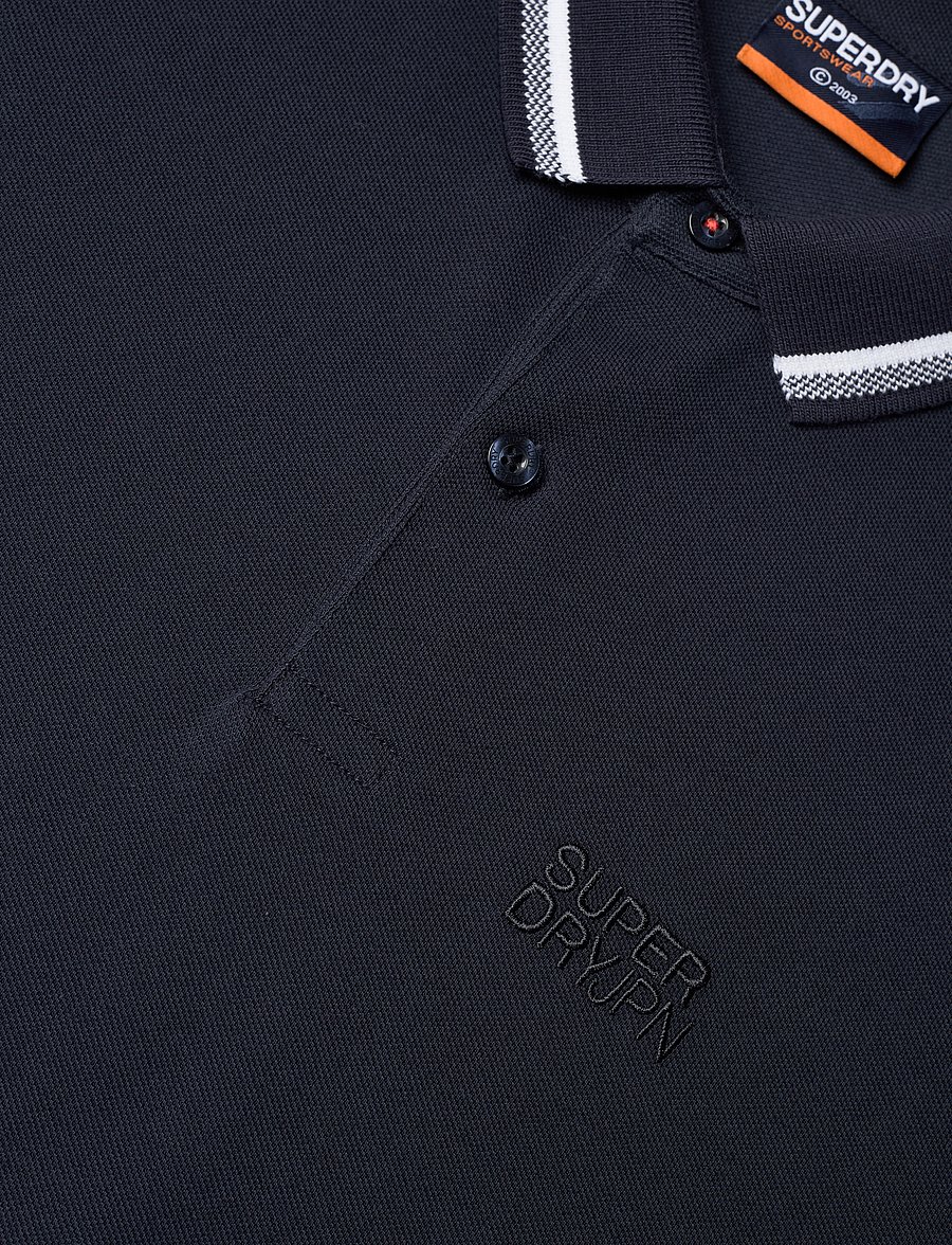 Superdry - SPORTSWEAR RELAXED TIPPED POLO - kortærmede poloer - eclipse navy - 4