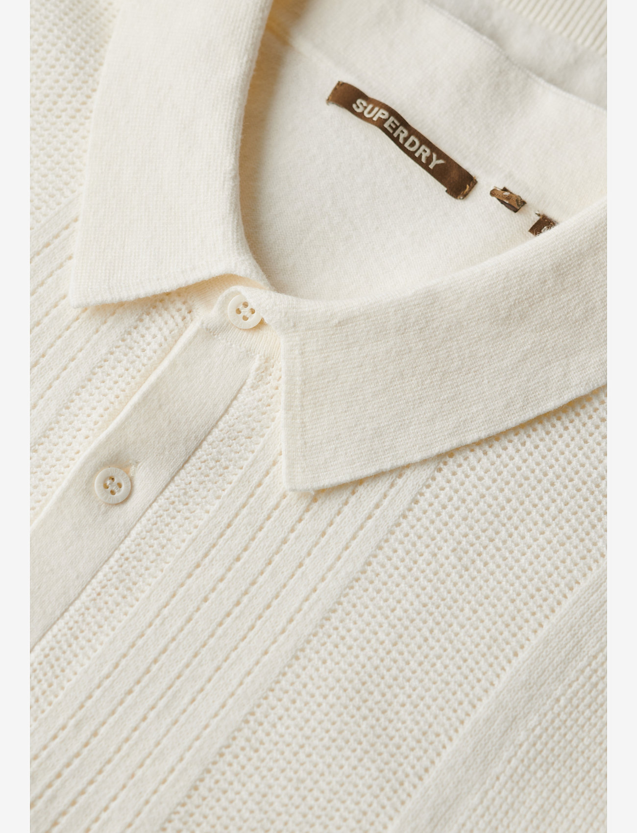 Superdry - SHORT SLEEVE KNITTED POLO - polostrik - off white - 2