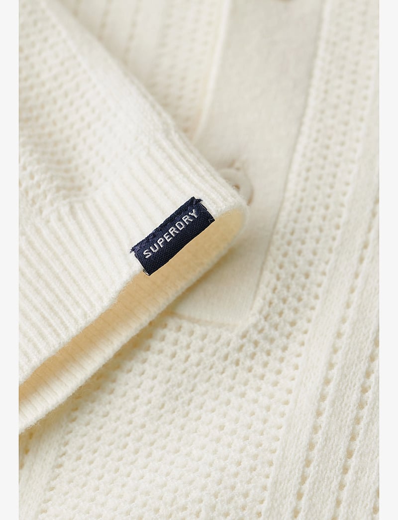Superdry - SHORT SLEEVE KNITTED POLO - gestrickte polohemden - off white - 3