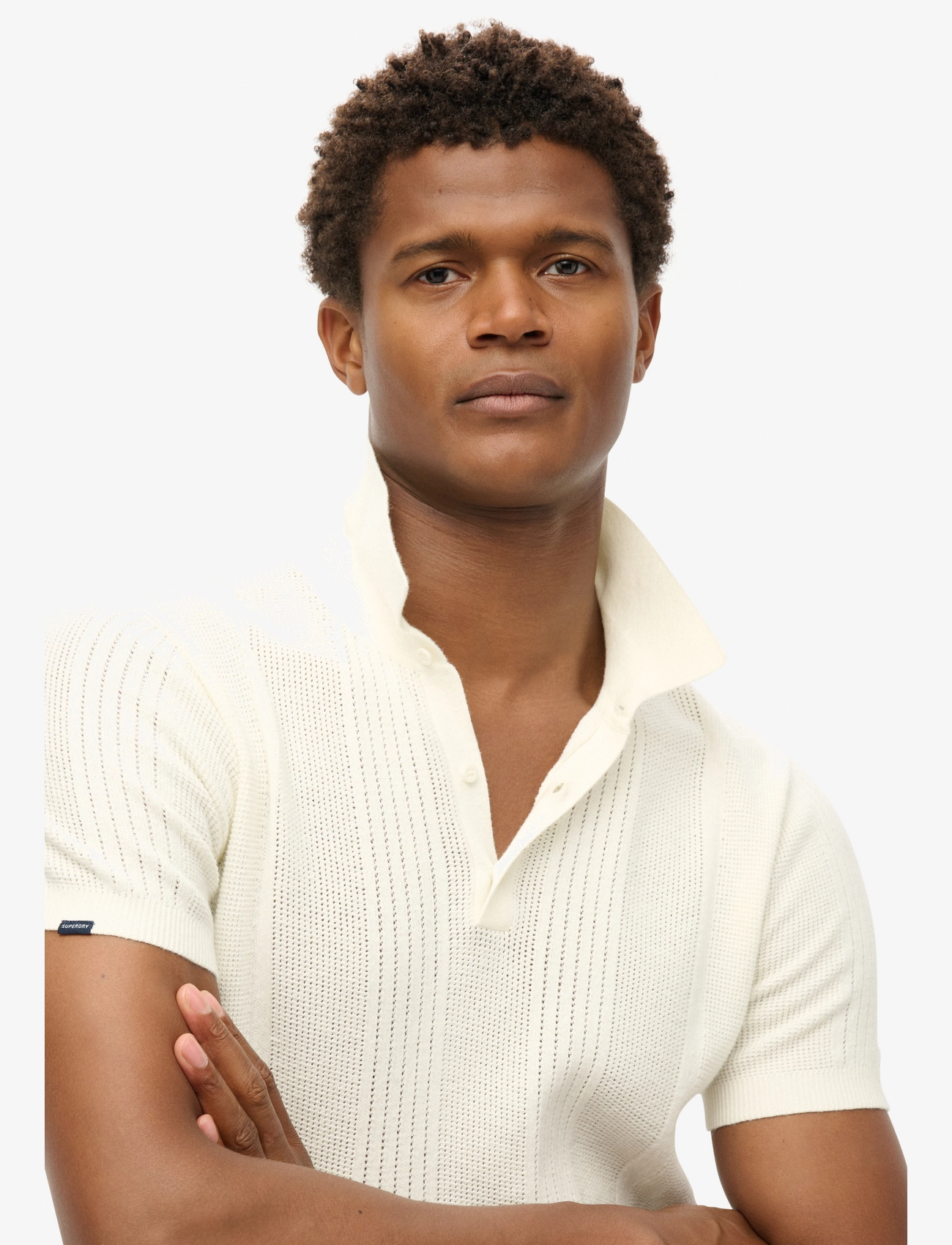Superdry - SHORT SLEEVE KNITTED POLO - off white - 4