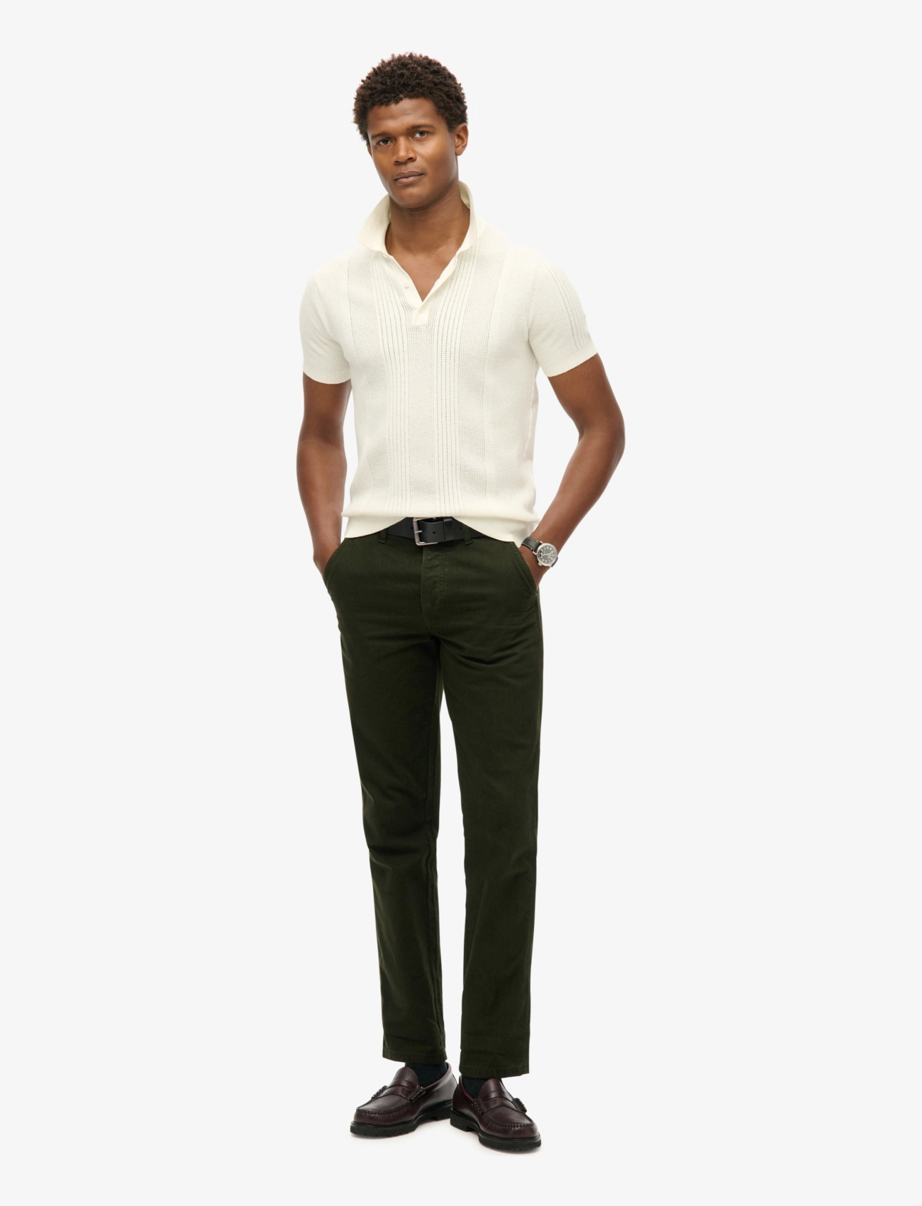 Superdry - SHORT SLEEVE KNITTED POLO - off white - 5