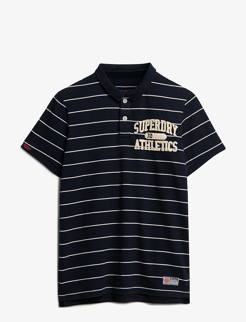 Superdry - VINTAGE ATHLETIC JERSEY POLO - kurzärmelig - eclipse navy stripe - 1