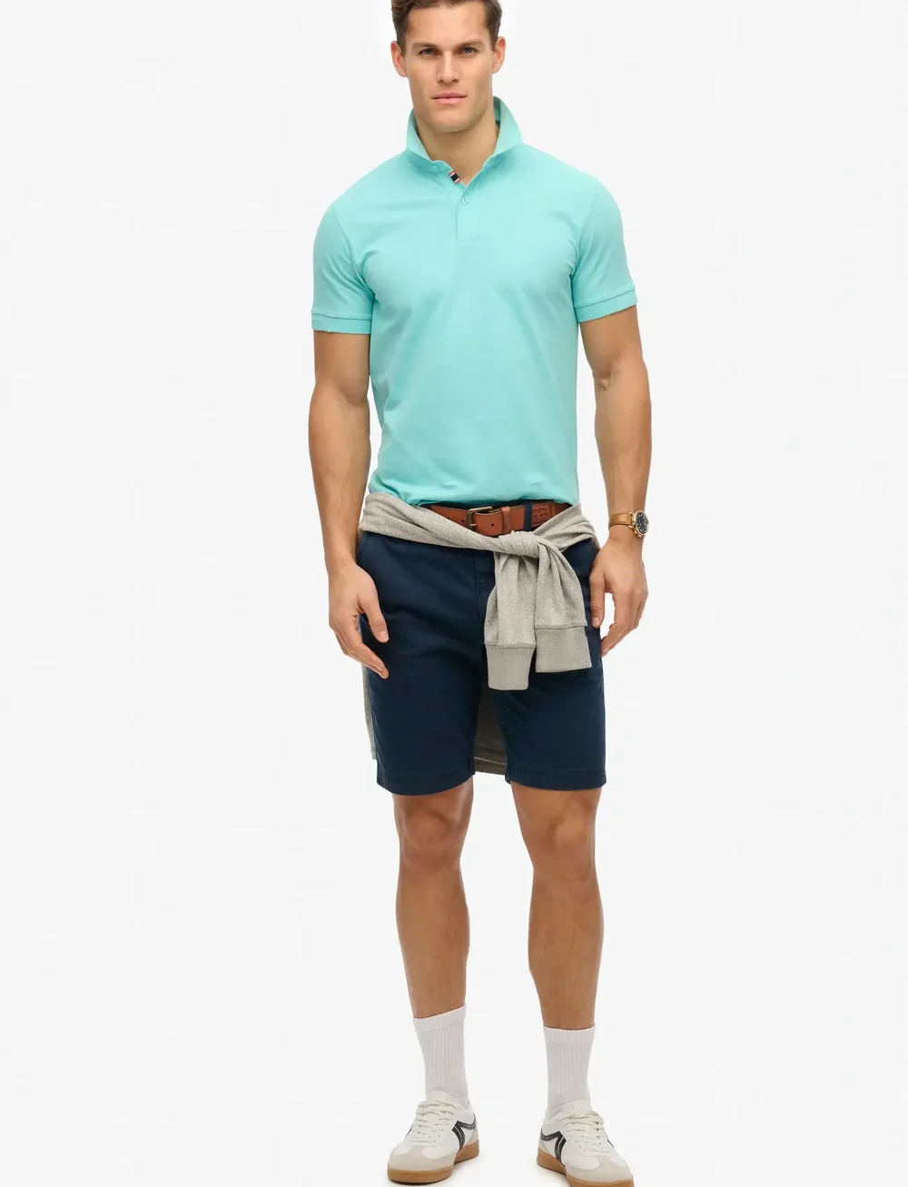 Superdry - CITY PIQUE POLO - kurzärmelig - aqua sky turquoise - 4