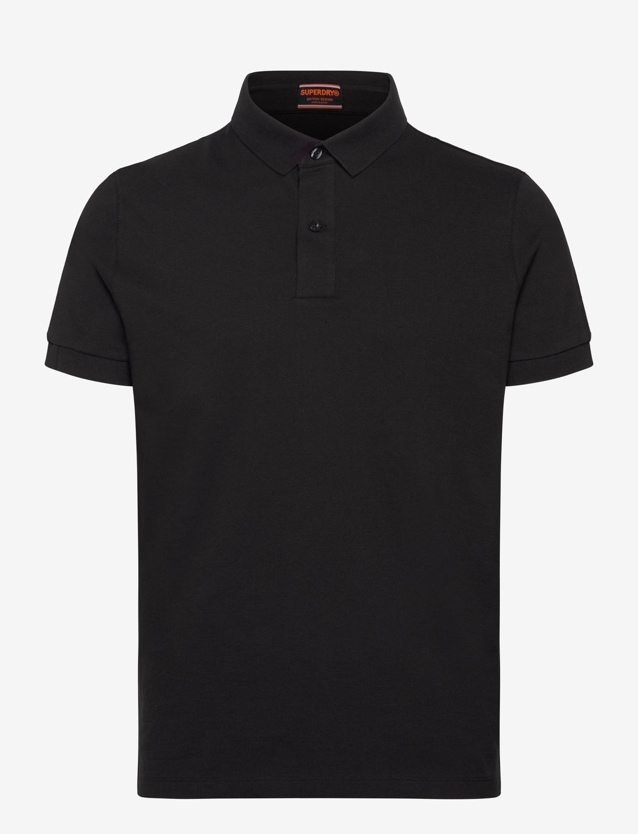 Superdry - CITY PIQUE POLO - short-sleeved polos - black - 1
